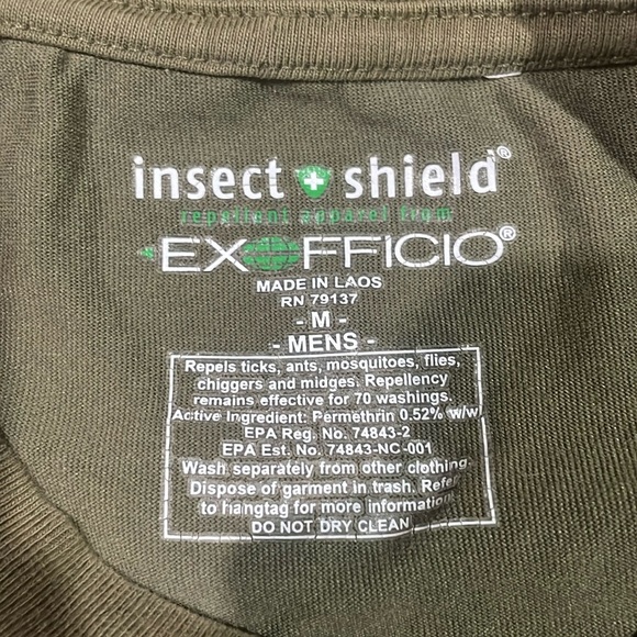 Insect shield exofficio long sleeve green sz M men’s - Picture 2 of 4